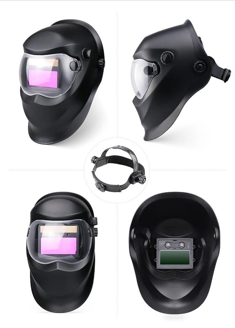 Black PP Custom Welding Auto Darkening Welder Helmet for Arc Weld Grind Cut