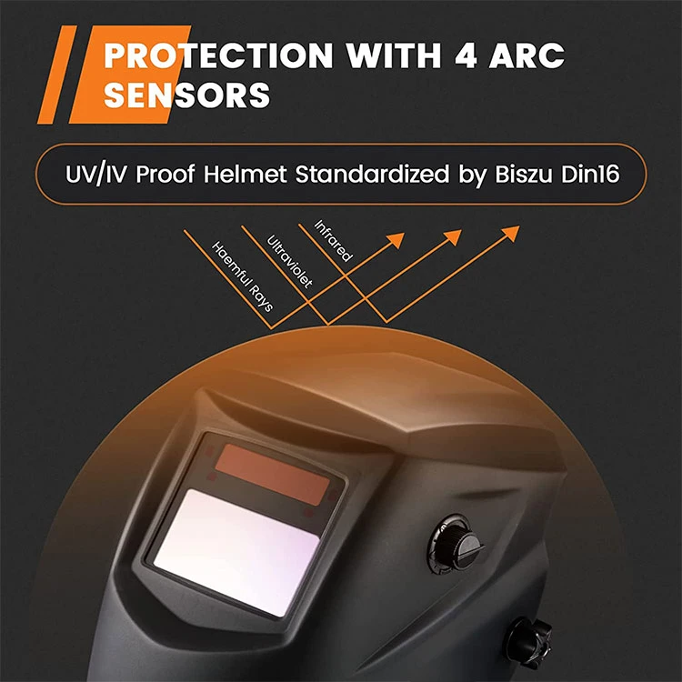 Auto Darkening True Color Solar Battery Powered Safety Welding Helmets