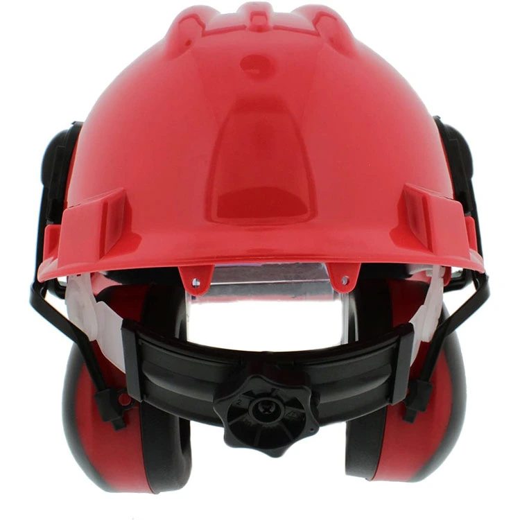 Plastic Visors Protective Earmuffs Construction Welding Chainsaw Safety Helmet