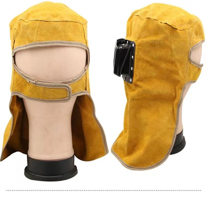 High Quality Cowhide Leather Safety Helmet Type Welding Mask on Sale
