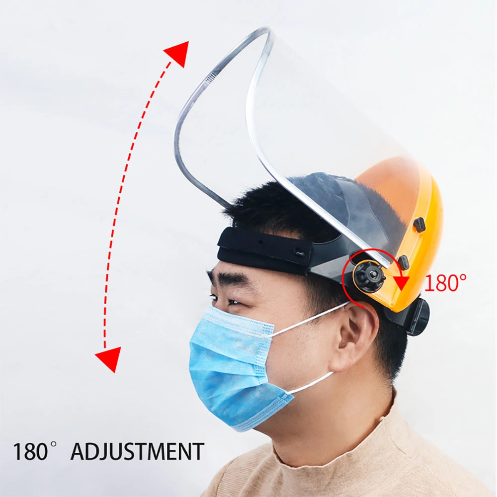 Transparent PC Face Visor with Helmet PC Face Visor PP Headgear with Face Visor Manufacturer in China