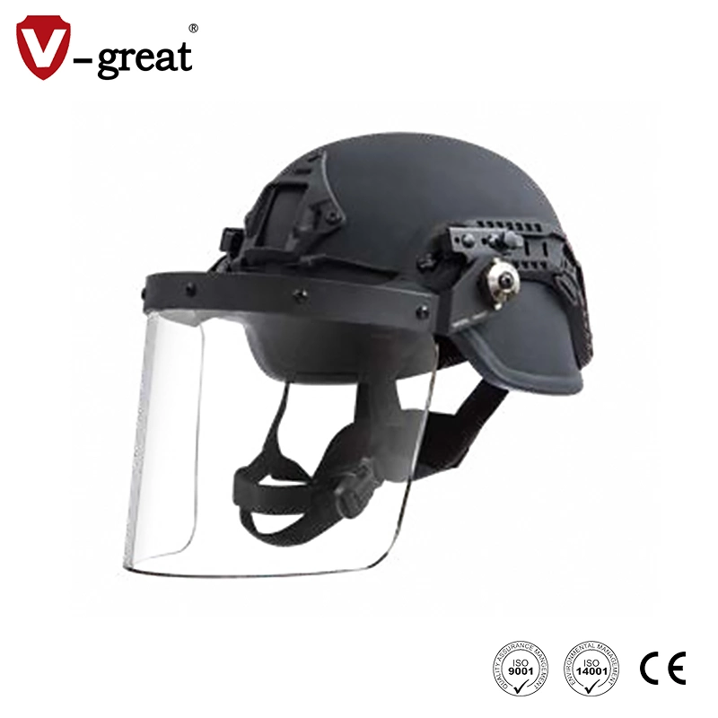 Wholesale PC Polycarbonate PC Clear Face Protection Riot Visor for Pasgt Helmet
