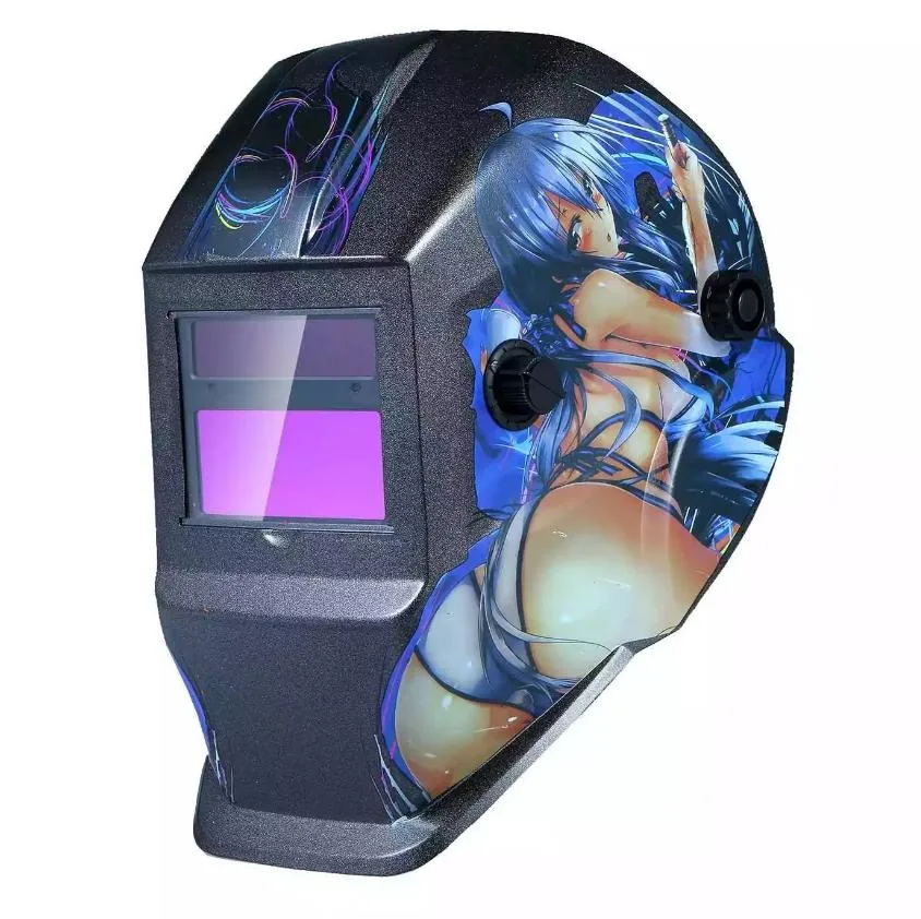 Digital Solar Power Auto Darkening Welding Helmet, Low Profile Grind Button, for TIG, MIG/Mag, MMA, Plasma, 6+1 Extra Lens Cover