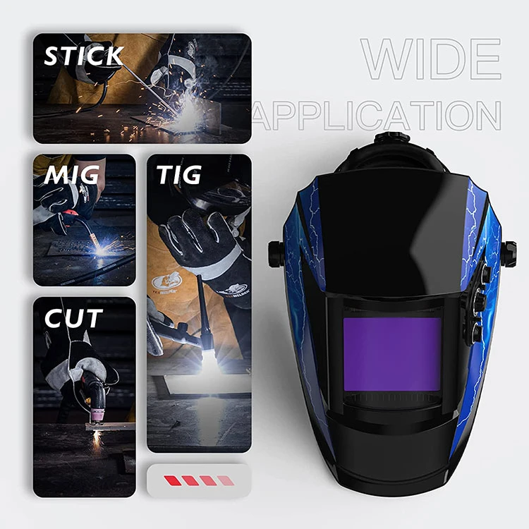 Large Viewing Solar Powered Auto Darkening Welding Helmet