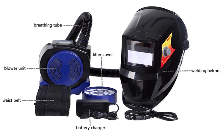 CE Approved Powered Auto Darkening Welding Helmets with Air Purifying Respirator