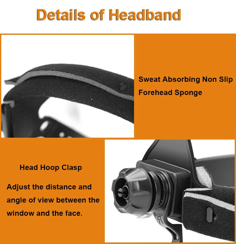 Lightweight Solar Powered Automatic Dimming Protective PC Screen Half Helmet Argon Arc Welding Helmet