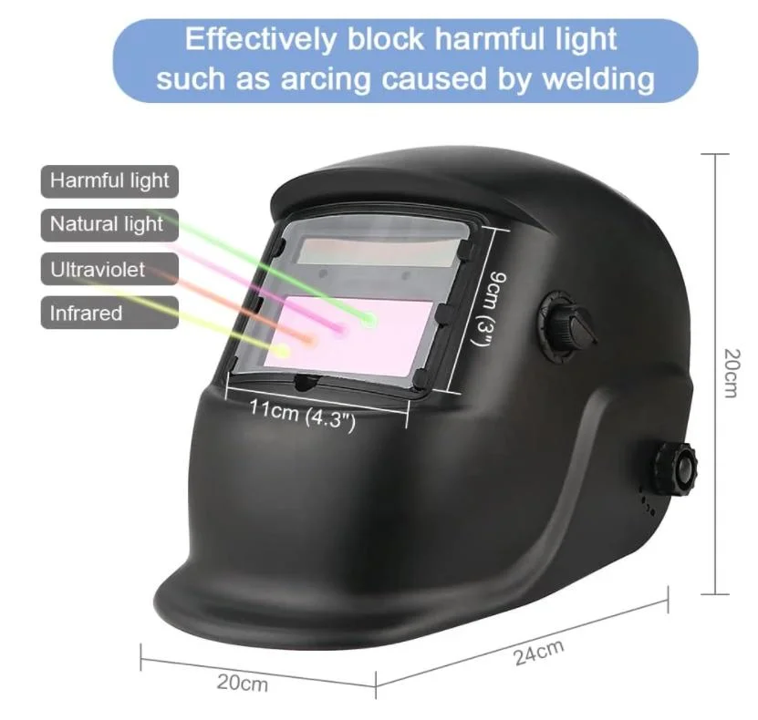 Welding Helmet Auto Darkening Solar Powered Welder Mask with Welding Gloves, 6 Replacement Lens and 2 Sensors, Welding Mask with Adjustable Wide Shade Range