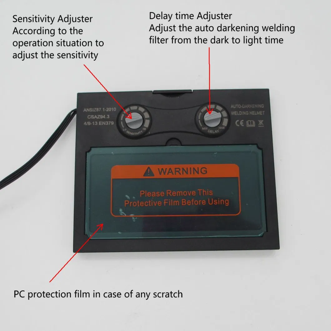 Auto Darkening Welding Mask Helmet with Solar Panel