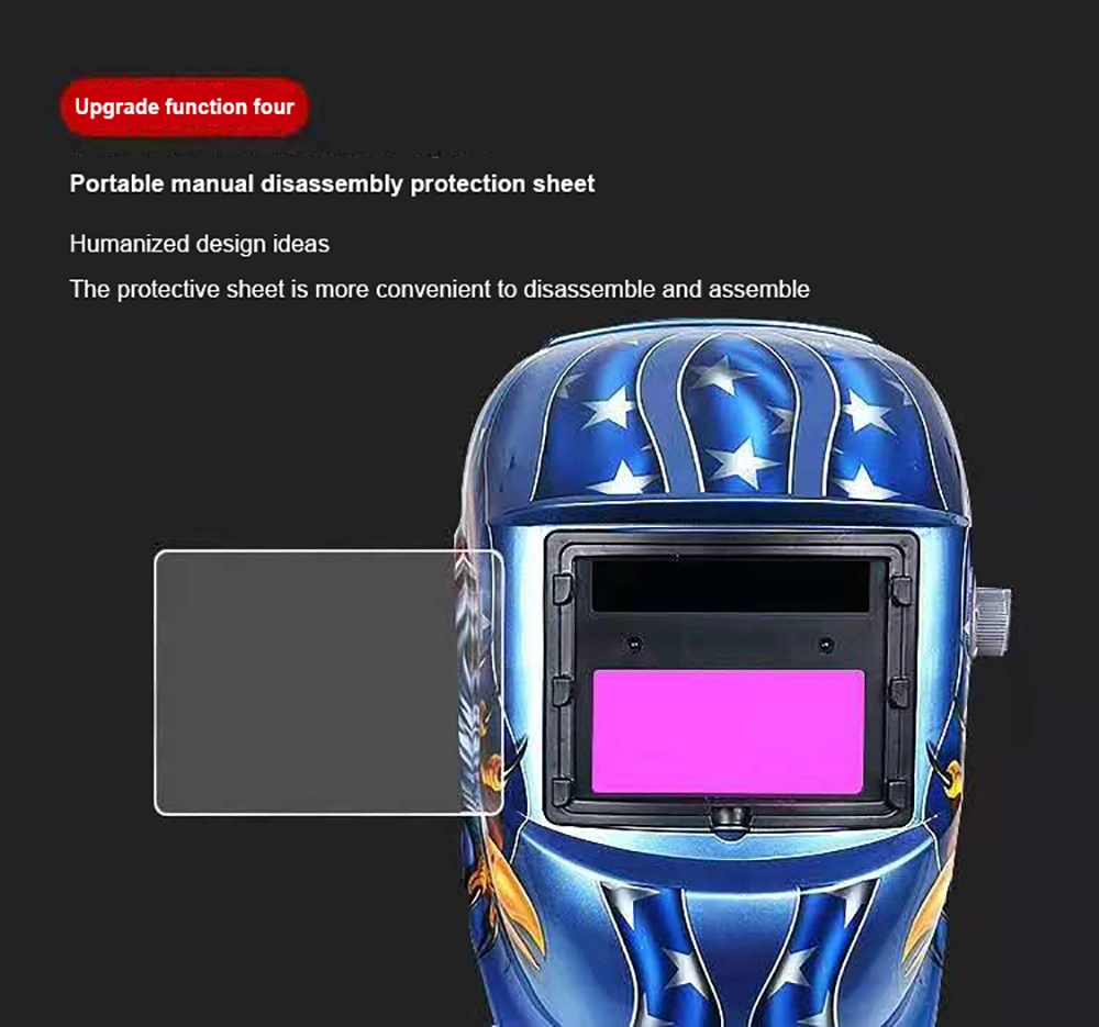 107t92 Auto Darkening Helmet Variable Shade Solar &amp; Battery Weld Cut &amp; Grindsolar Powered Hard Hat Welding Helmet Glasses