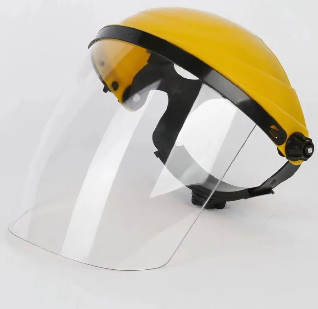 High Quality Face Shield Clear Lens Yellow Browguard with Visor China Supplier