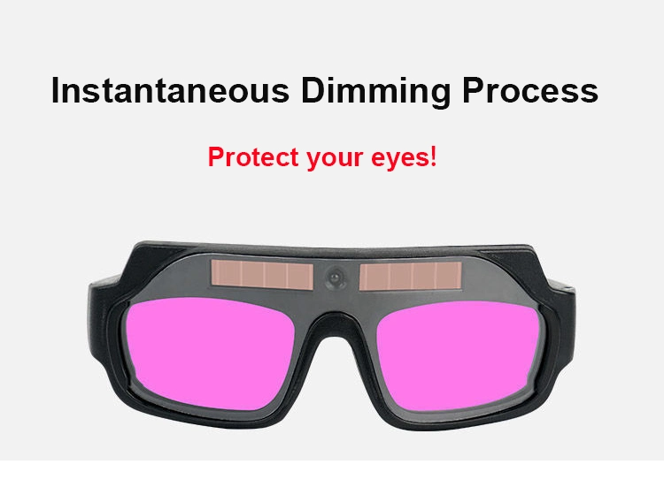 Rhk Auto Dimming Dual LCD PC Lens Safety Eye Protection Solar Auto Darkening Welding Goggles Glasses for Welder