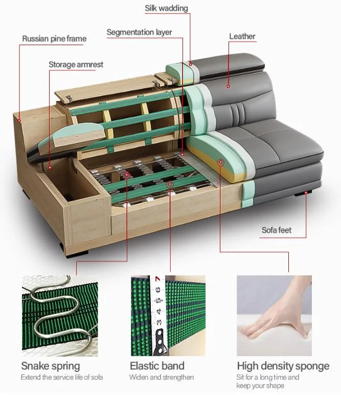 Dual-Purpose Sofa Bed Multi-Functional Hotel Apartment Sofa Bed