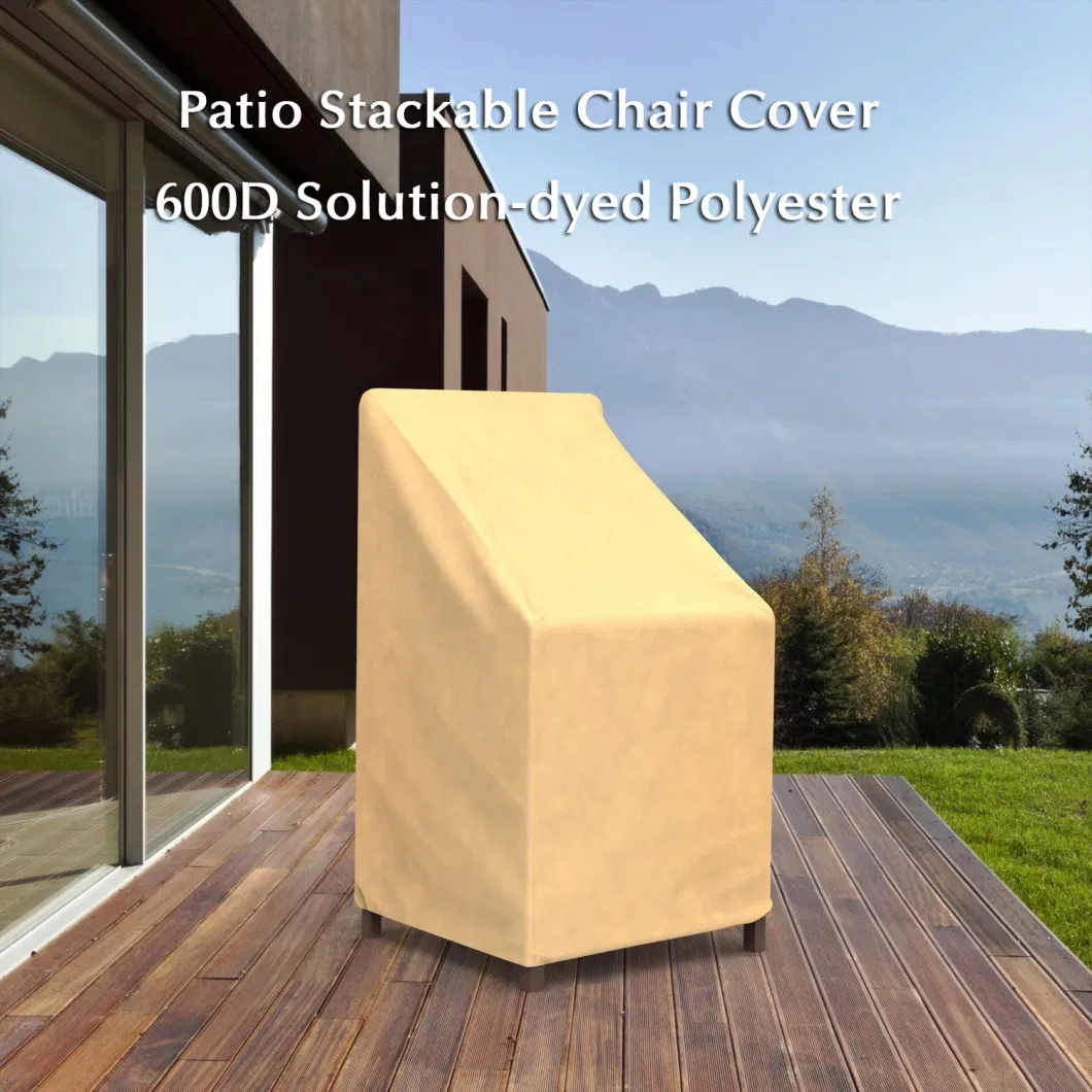 Dandelion Wholesale Custom 600d Waterproof Ripstop Patio Stackable Chair Cover