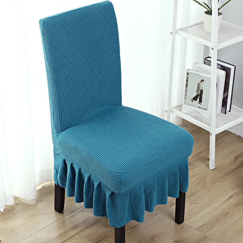 Wholesale High Quality Solid Plain Skirt Chair Cover Living Room Banquet Wedding Stretchable Chair Cover