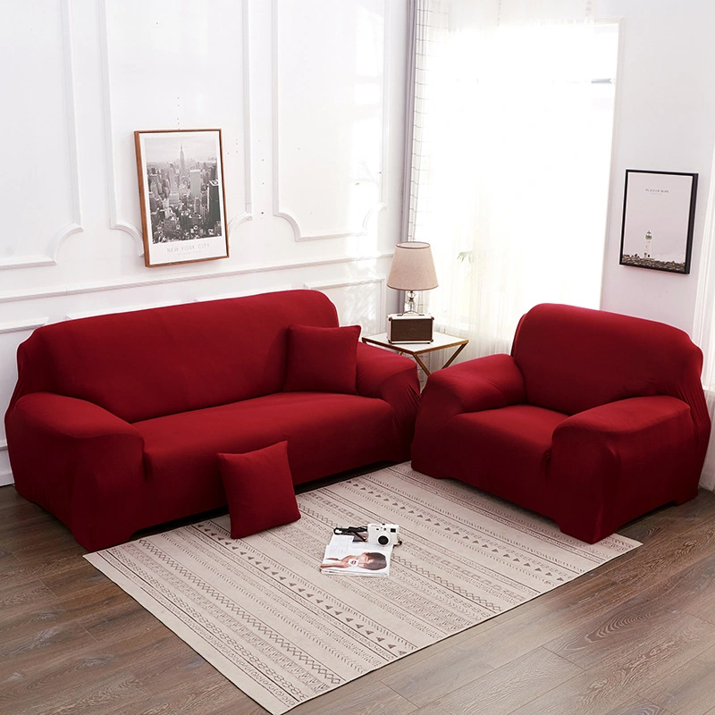 Wholesale Cheap Price Plain Design, Solid Color Stretch Sofa Cover