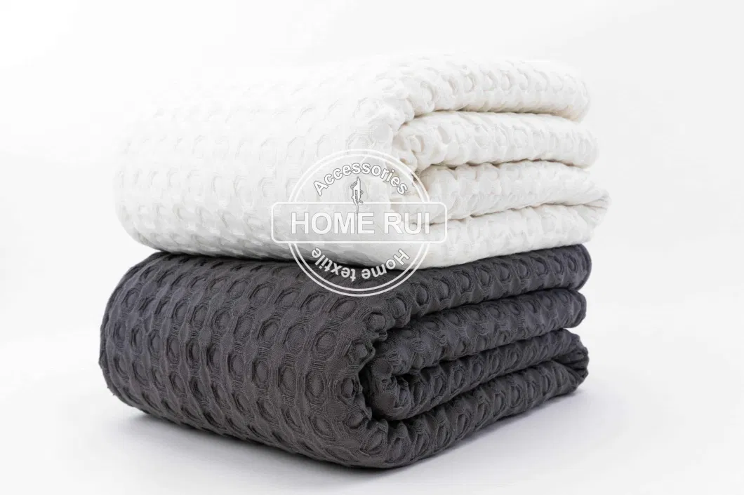 Home Outdoor Travel Bed Sofa Car Soft Warm Grey Two Sides Plaid Checks Waffle Cozy Fur Fleece Sherpa Throw Blanket Cover