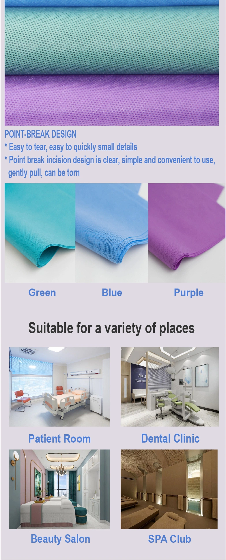 Disposable PP Non-woven Waterproof Bed Sheet Cover Massage Couch Cover For Beauty Salon Hotel Tattoo Hospital