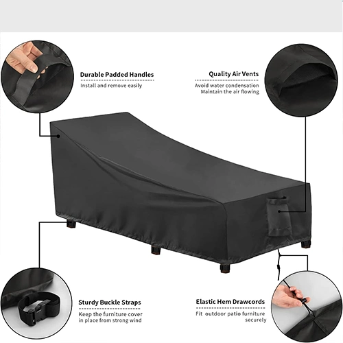 Outdoor Waterproof Terrace Recliner Cover - UV Resistant Recliner Cover, Heavy-Duty Windproof Terrace Sofa Furniture Cover