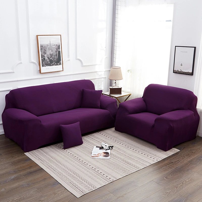 Wholesale Cheap Price Plain Design, Solid Color Stretch Sofa Cover