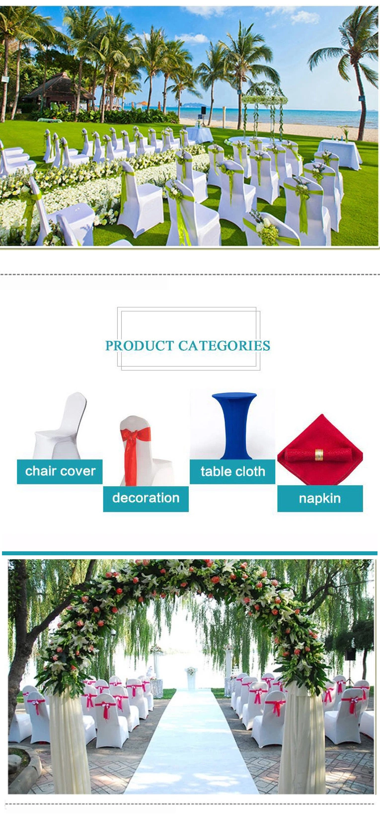 Yrf Wholesale Tablecloth Round Cloth Wedding Cover Chairs and Cover Table for Wedding Sets