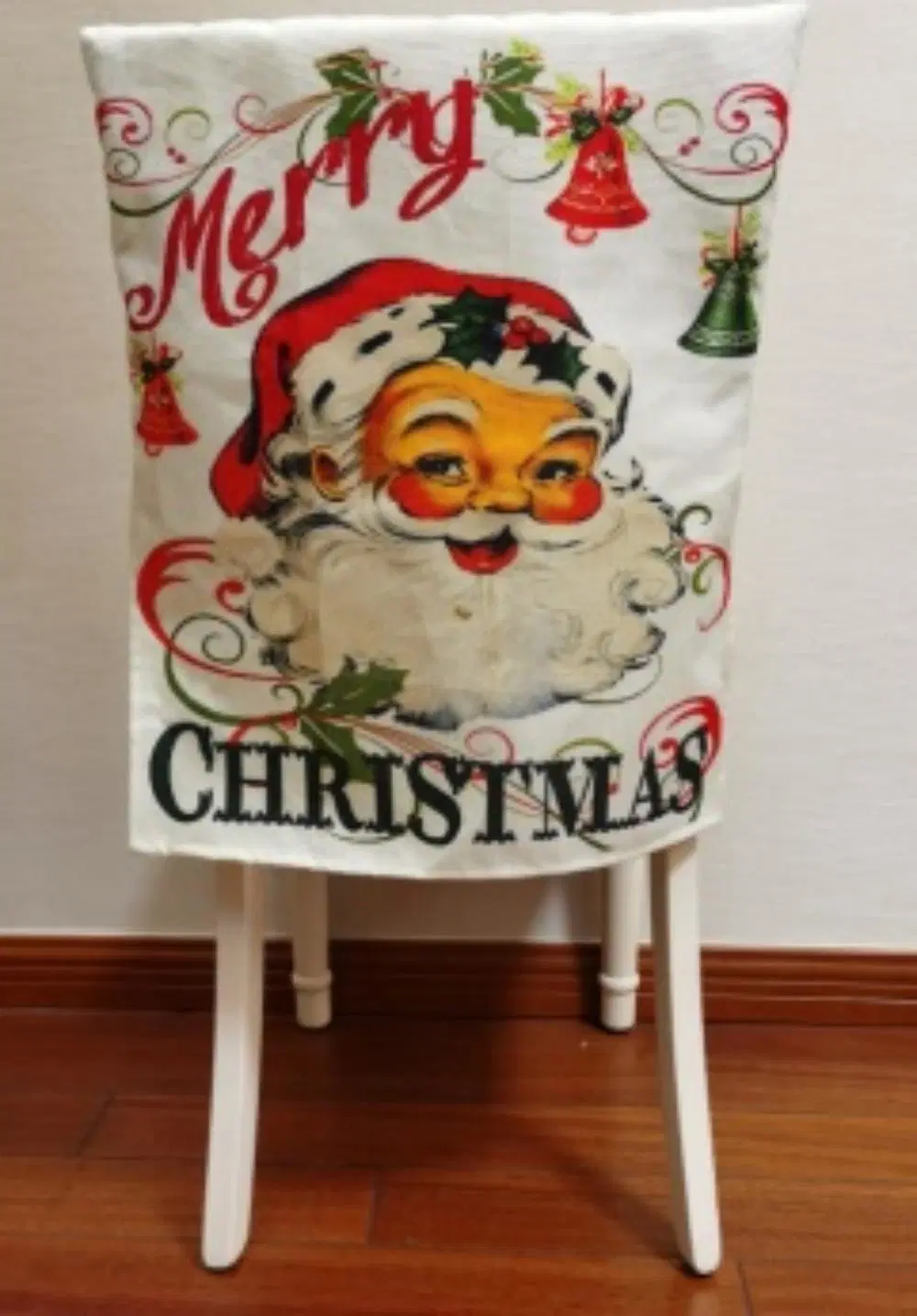 Christmas Chair Cover Santa Claus Snowman 2024 New Year Decoration Sleeve