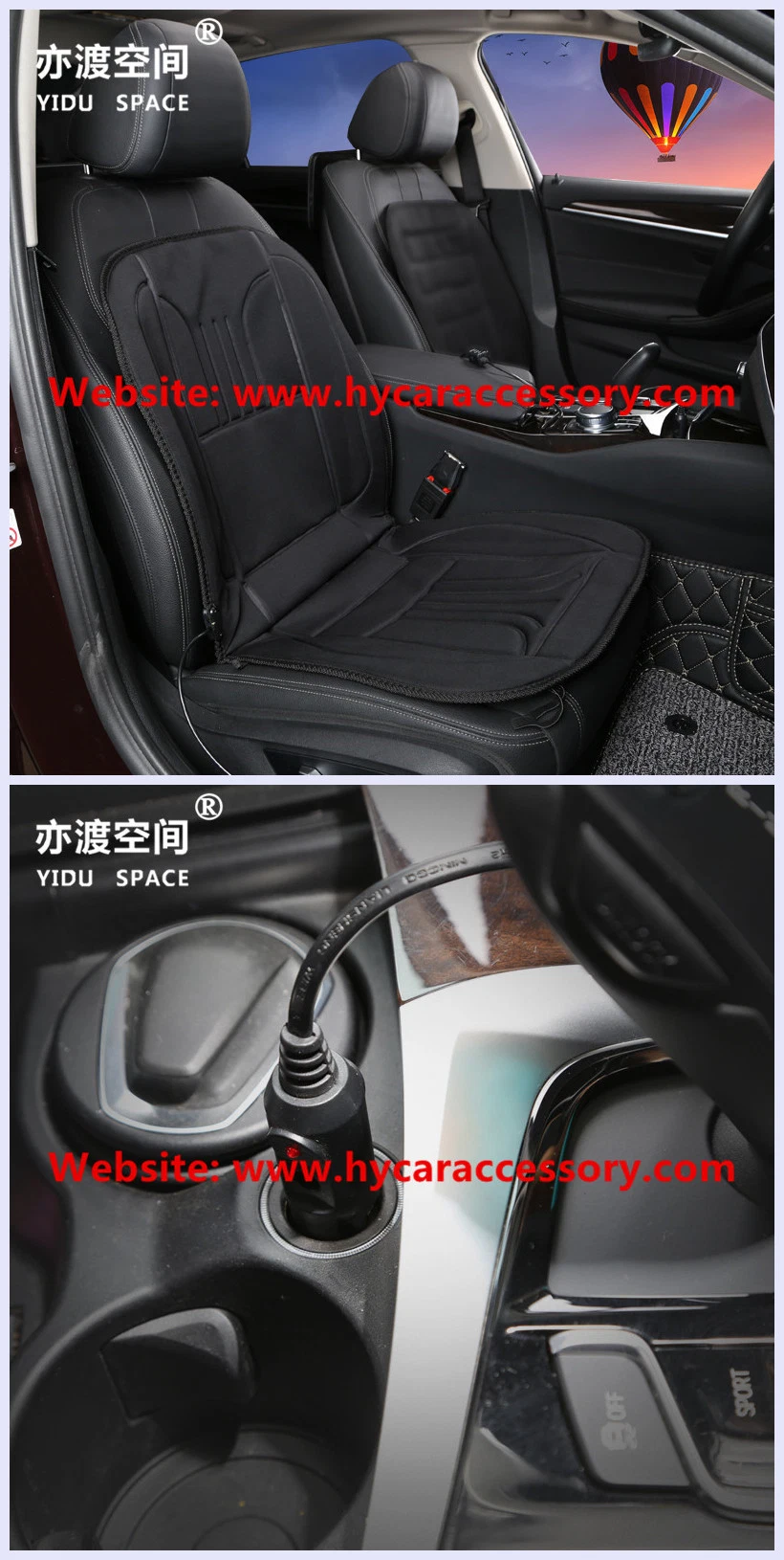 Car Accessories Universal 12V Black Cushion Winter Auto Car Seat Heating Cover