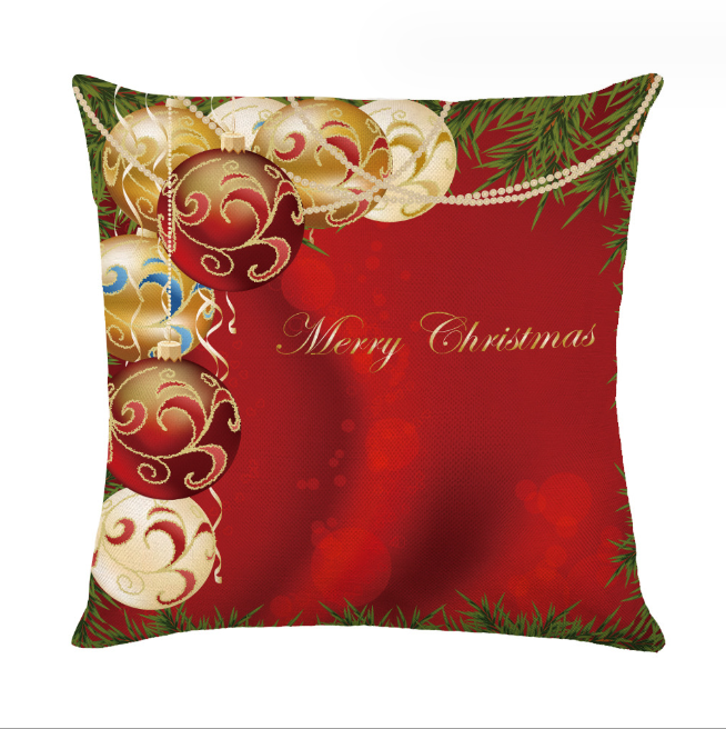Hot Sales Red and Green Christmas Pillow New Year Sofa Decorative Cushion Cover for Holiday and Decor