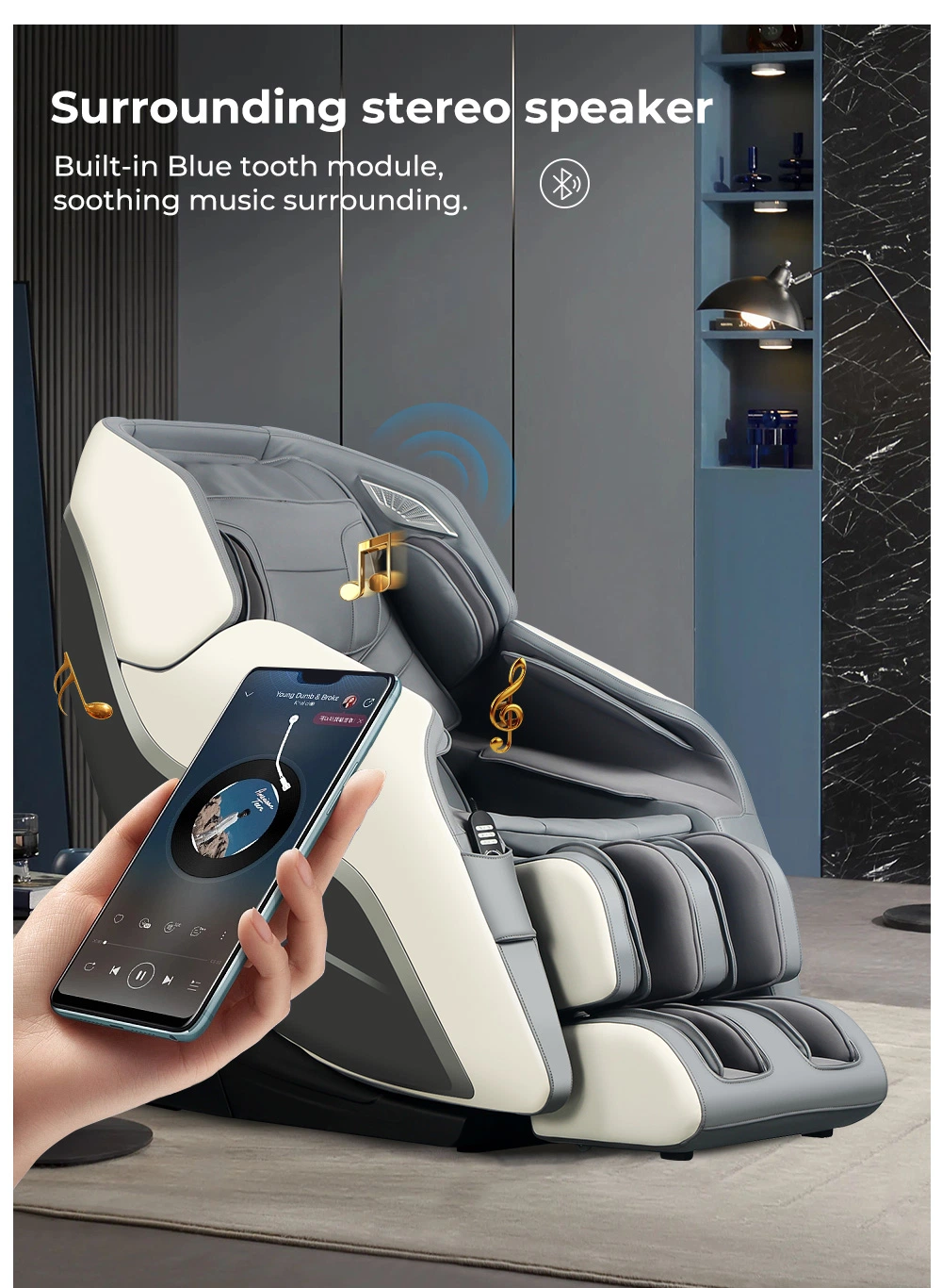 Cheap Multi Zero-Gravity Positions Thai Stretch Body Scan LED Light Massage Chair OEM