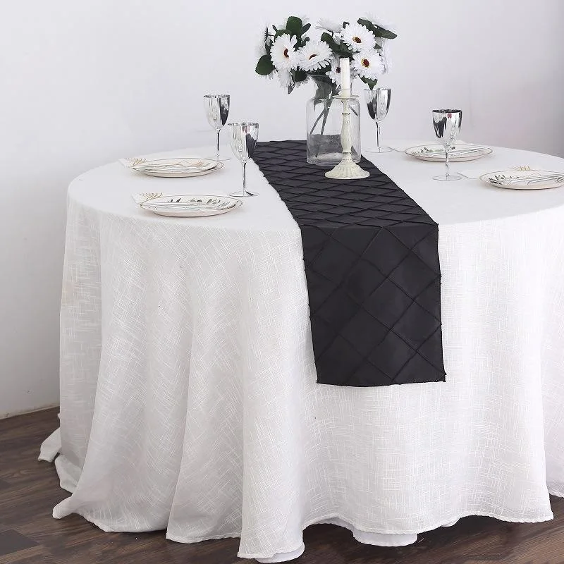 Wholesale Linen Pastoral Party Table Runner Ethnic Chair Yarn Jute Long Tablecloth Burlap Wedding Table Runner