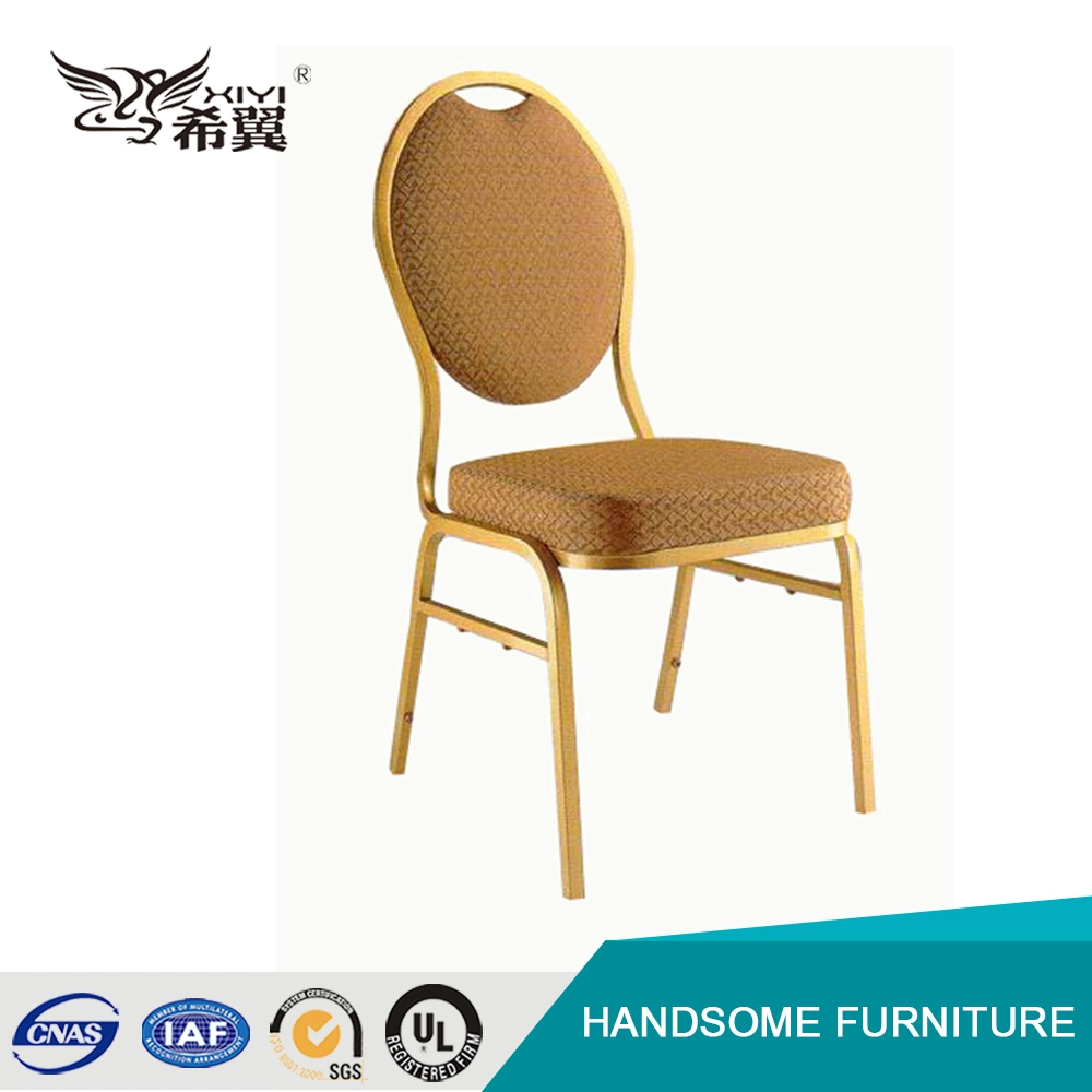 Fabric Power Coatinggold Legs Circle Back Banquet Chair Wedding Use