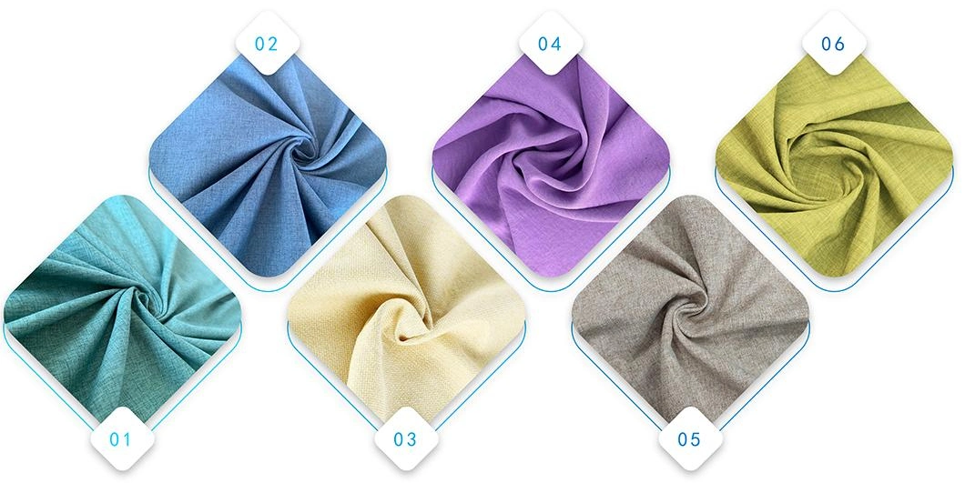 100% Polyester Tear-Resistant Warp Knitted Linen Fabrics of Different Types for Chair Sofa Cover