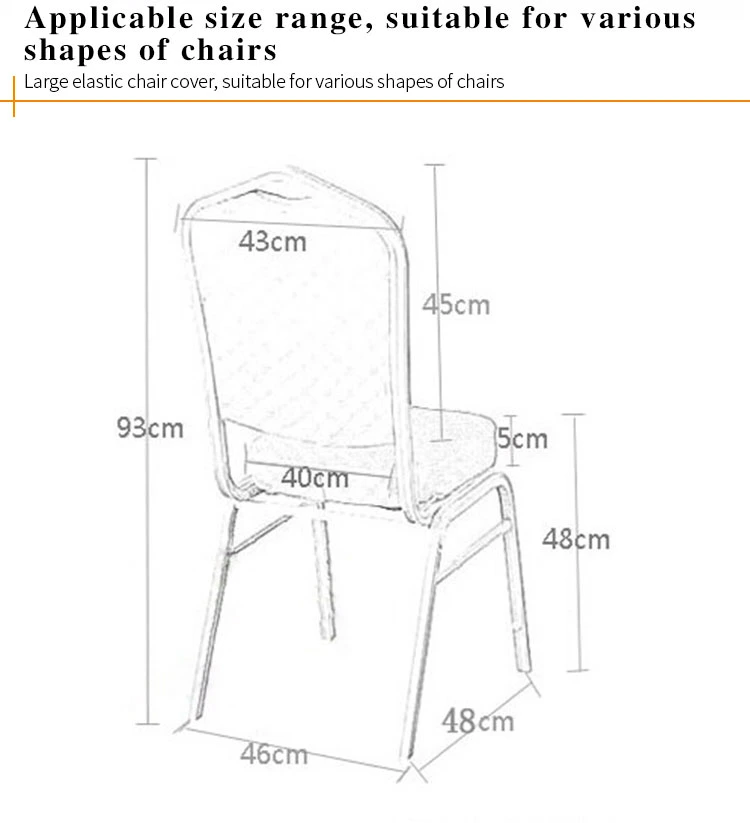 High Quality Spandex Solid Plain Chair Cover Hotel Wedding Banquet Elastic Chair Cover