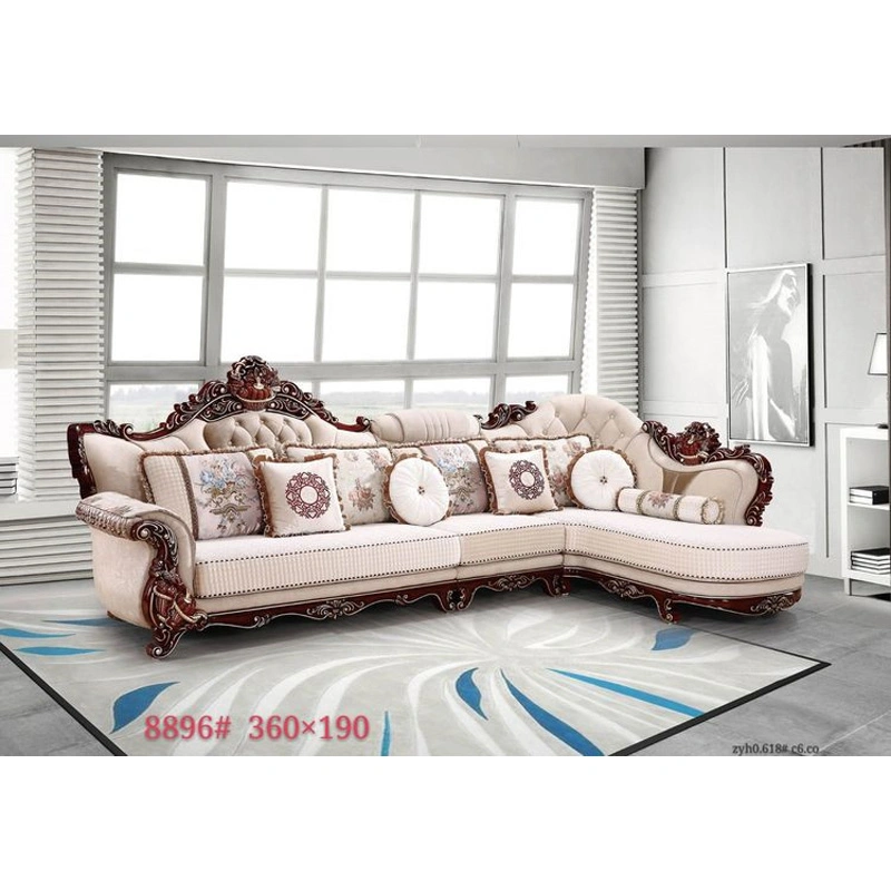 Solid Wood Frame, Leather Detachable Washable European Design, Luxurious Sofa