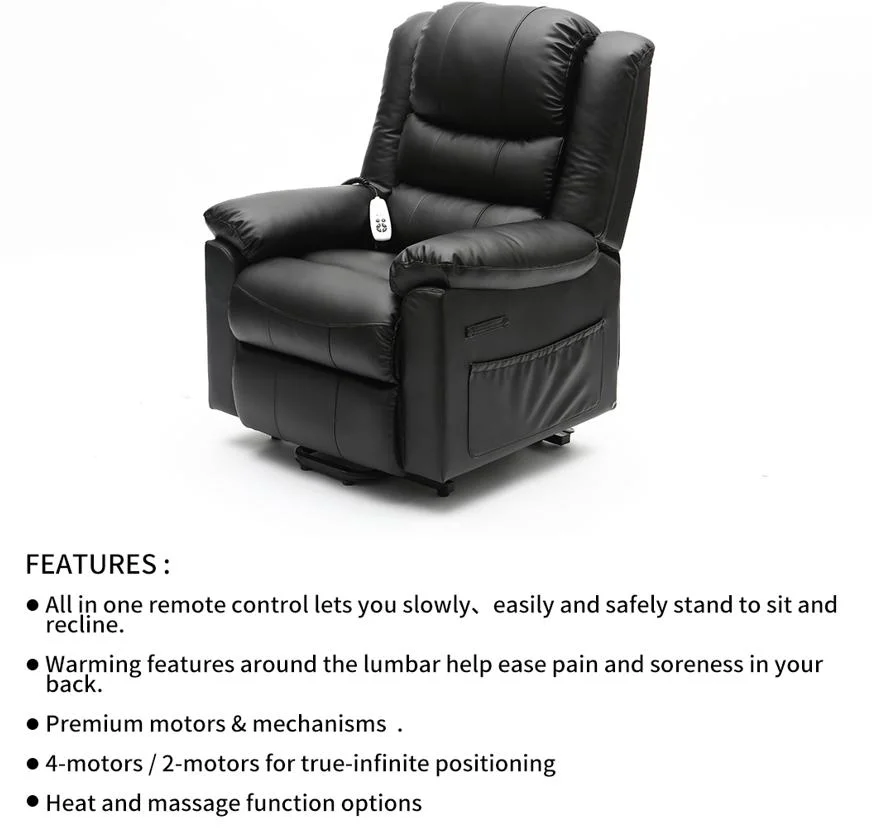 Hot Sale High Quality Leather Cover Recliner Massage Chair Living Room Furniture with Heated Function