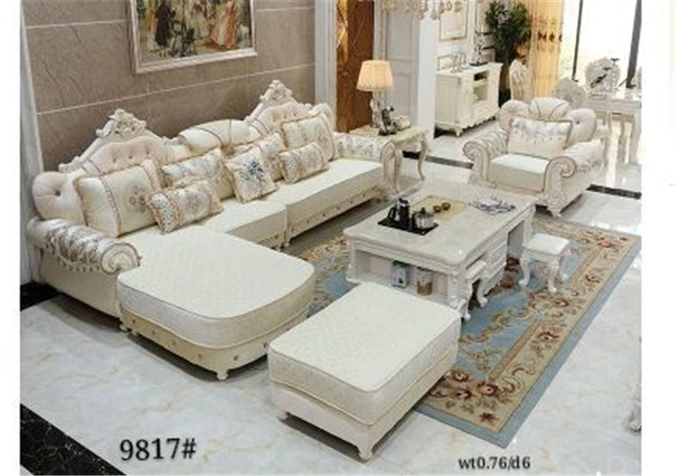 Solid Wood Frame, Leather Detachable Washable European Design, Luxurious Sofa