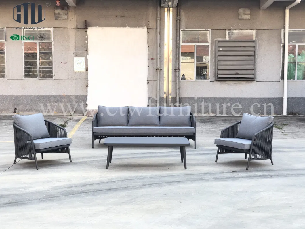 Home Project Hotel Use Furniture Outdoor Aluminum Waterproof Sofa Set Chair