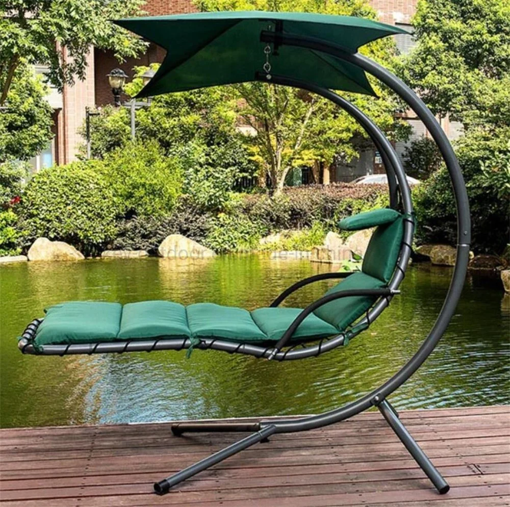 Outdoor Balcony Portable Backrest Recliner Villa Courtyard Garden Swing Leisure Camping Fishing Folding Beach Chair with Cover