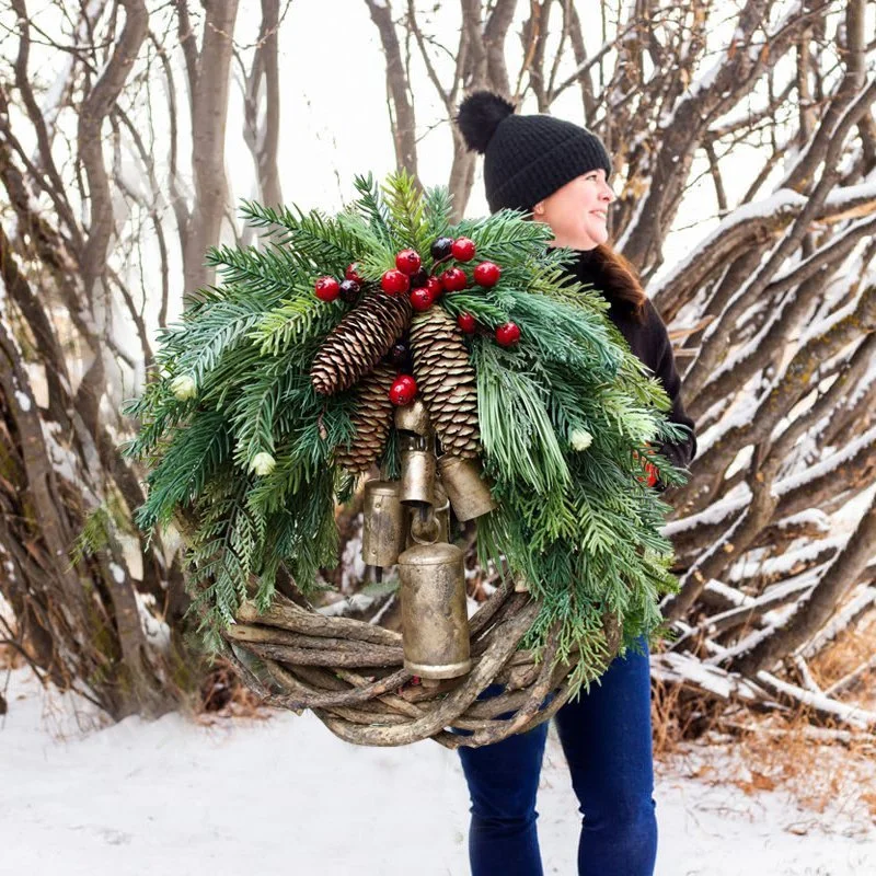 Christmas Celebration Old Man of The Forest Burlap Handle Gloves