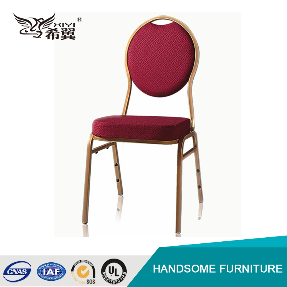 Fabric Power Coatinggold Legs Circle Back Banquet Chair Restaurant Hotel