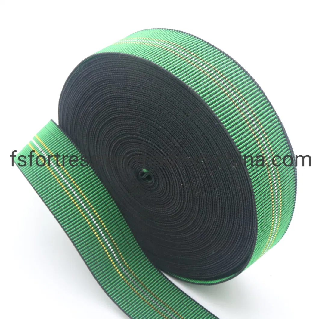 Fortress Furniture Webbing, Sofa, Chair Wholesale Woven Elastic with High Quality Green350#a