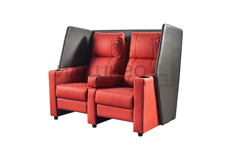 High Quality Wooden Corner Sofa Cinema Lover Chair Personal Space Theater Seat