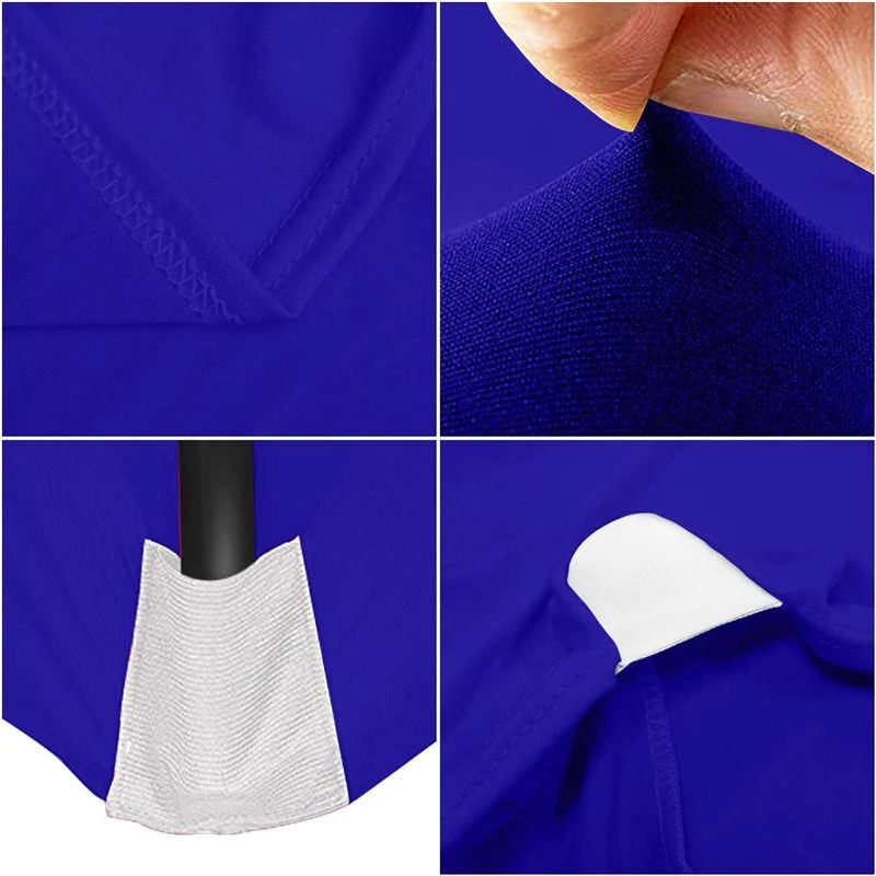 Rectangular Stretch Spandex Table Cover Dark Blue 4FT/48&quot;L X 24&quot;W X 30&quot;H Polyester for Party