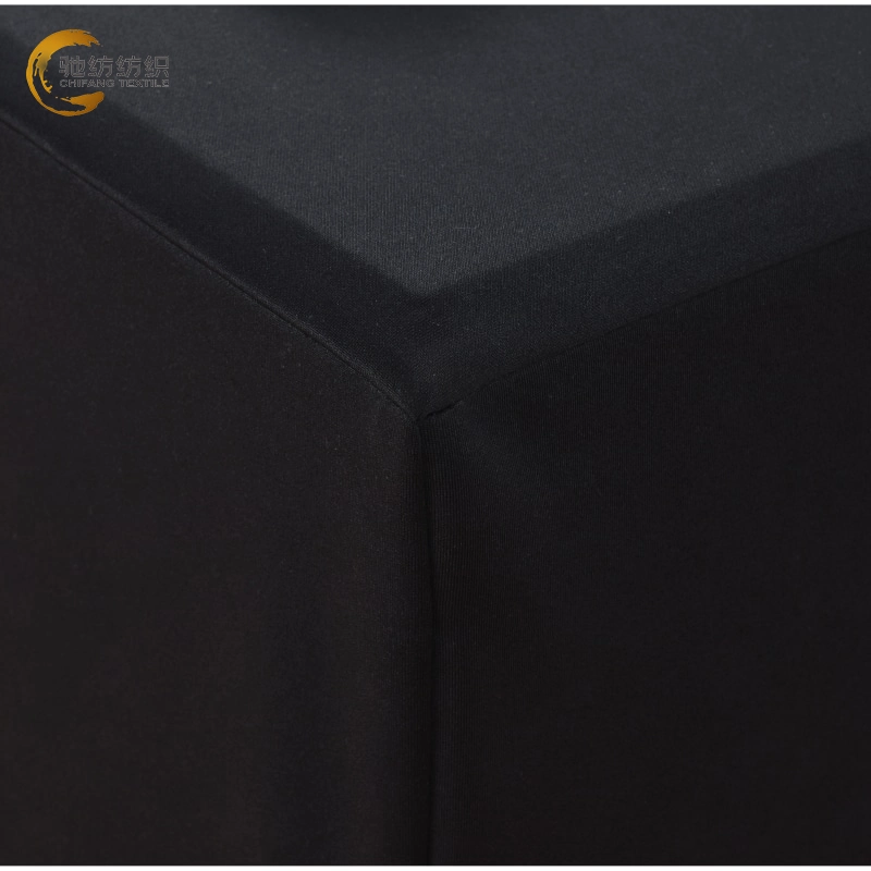White 100% Polyester Table Cover Round Tablecloth Wedding Table Cloths with Spandex Banquet Chair Cover