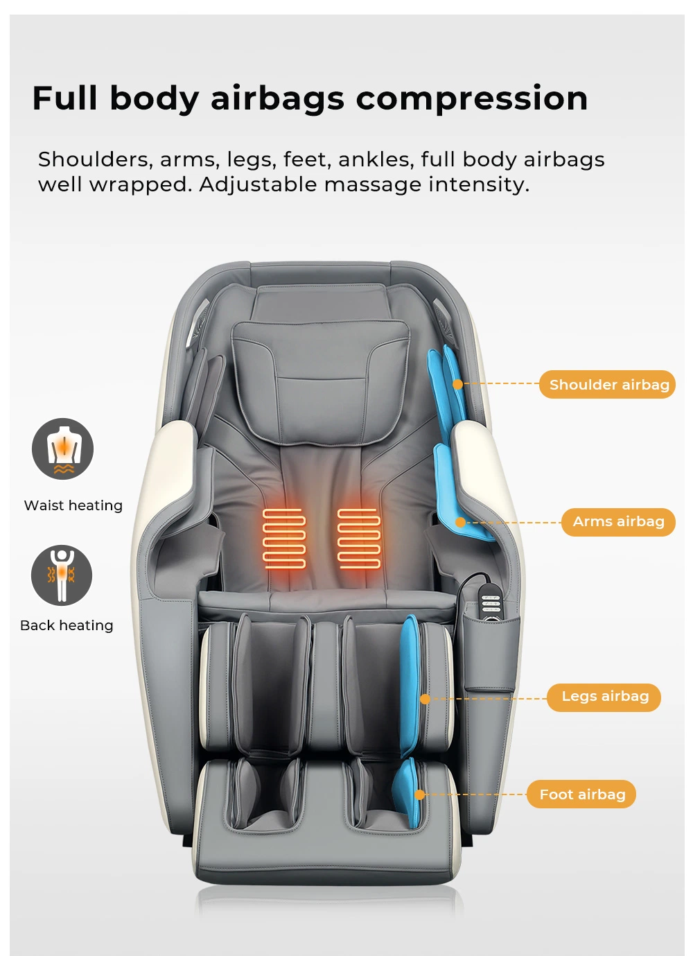 Cheap Multi Zero-Gravity Positions Thai Stretch Body Scan LED Light Massage Chair OEM