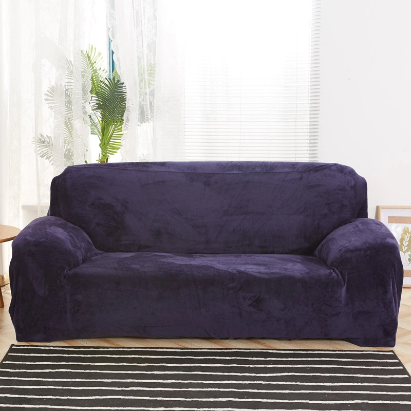 Stretch Velvet Sofa Covers Furniture Protector Soft with Elastic Bottom