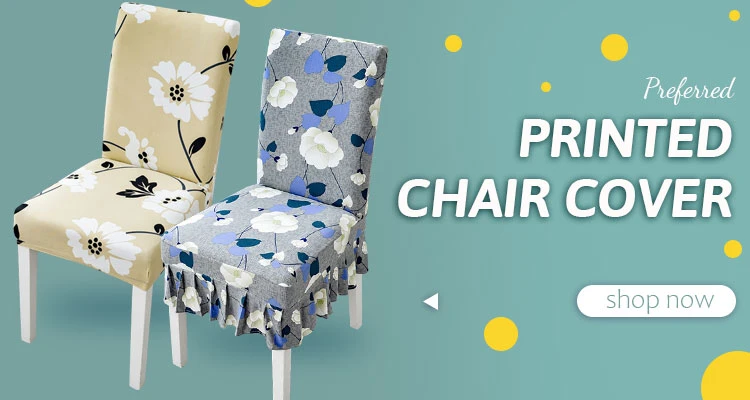 Modern Printed Chair Cover Set Waterproof Eco-Friendly Dining Stretch Chair Seat Cover