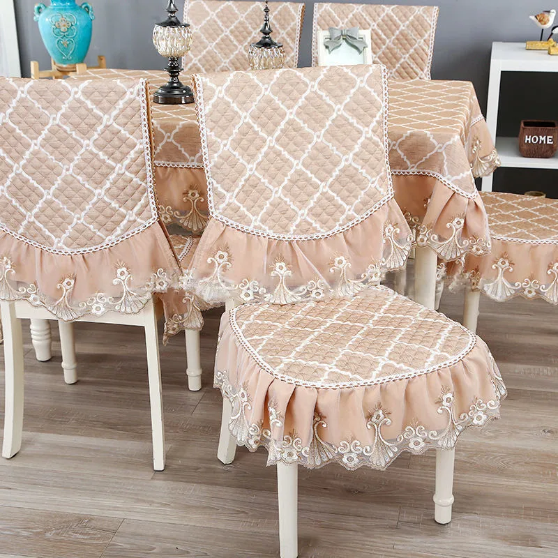 High Quality Fancy Luxury Table Cloth and Chair Cover Sets Europe Style Tablecloth