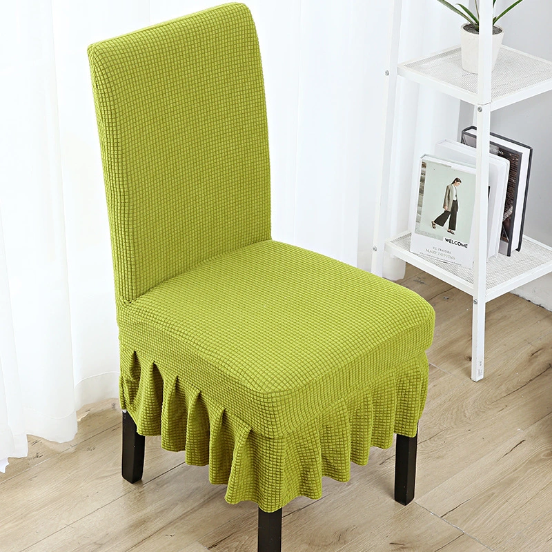 Wholesale High Quality Solid Plain Skirt Chair Cover Living Room Banquet Wedding Stretchable Chair Cover