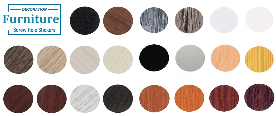 Dia 21mmteak Veneer Plastic Laminate PVC Fastcaps Wood Teak Screw Hole Sticker Oak Veneer Pocket Hole Screw Covers