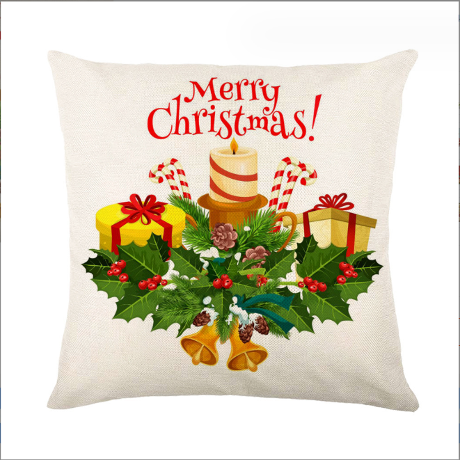 High Quality and Low Price Sofa Decorative Christmas Pillow New Year Cushion Cover for Holiday and Decor